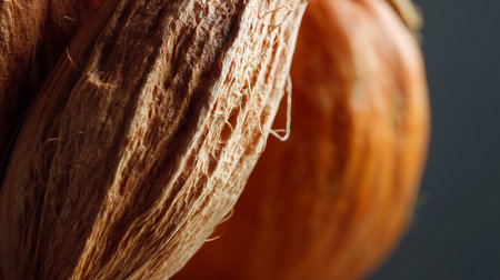 Pumpkin seeds on a dark background close-up macro photographyの素材