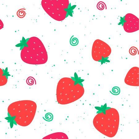 strawberry patternのイラスト素材