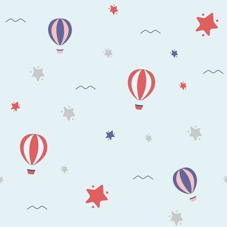 pattern with air balloonsのイラスト素材