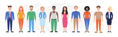 Different people. Vector illustration of men and womenのイラスト素材