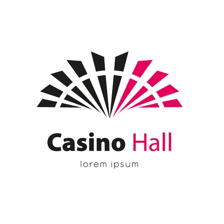 Casino hall   design template. Isolated drawing for use as an icon,  identity, in web and application design, for printing on various media and moreのイラスト素材