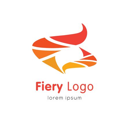 Fiery  design template. Isolated drawing for use as an icon,   identity, in web and application design, for printing on various media and moreのイラスト素材