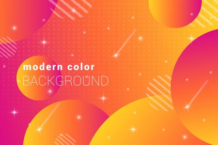 Colorful modern background with round shapes. Futuristic design posters with place for text or message. Geometric background for use as a web and application design, banners, posters, advertisingのイラスト素材
