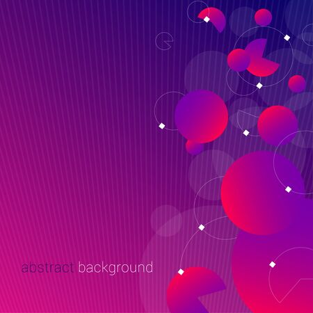 Abstract background with circles design. Minimal geometric vector background.  Colorful gradient posters for use as a web and application design, banners, posters, advertising and moreのイラスト素材