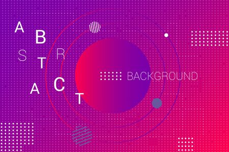 Creative abstract composition with a circle in the center. Futuristic design posters with place for text or message. Colorful geometric background for use as a web and application design, banners, posters, advertising and moreのイラスト素材