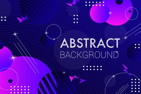Abstract dark blue composition with round shapes. Creative vector background. Colorful geometric background for use as a web and application design, banners, posters, advertisingのイラスト素材