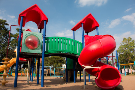 children playground in park ,の写真素材