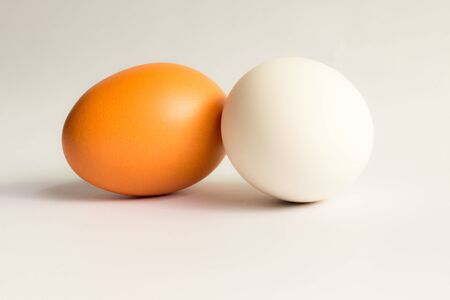 eggs isolated on white backgroundの写真素材