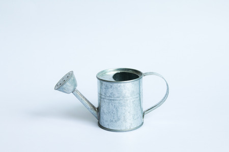 metal watering can isolated on white background,Watering Can miniatureの写真素材