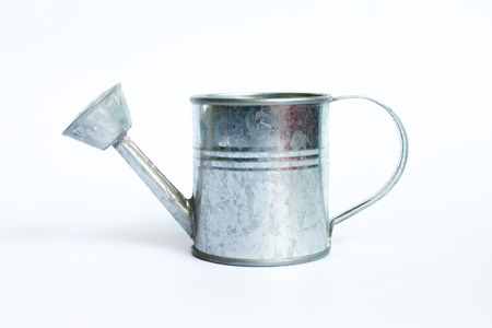 metal watering can isolated on white background,Watering Can miniatureの写真素材
