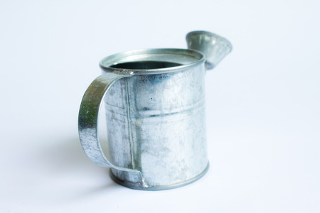 metal watering can isolated on white background,Watering Can miniatureの写真素材