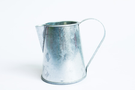 metal watering can isolated on white background,Watering Can miniatureの写真素材