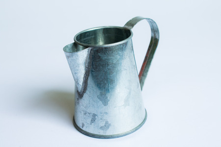 metal watering can isolated on white background,Watering Can miniatureの写真素材
