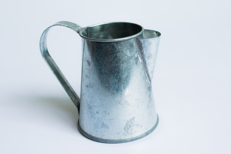 metal watering can isolated on white background,Watering Can miniatureの写真素材