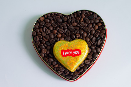 Chocolate wrapper  on Valentine's Day,colorful chocolate heartの写真素材