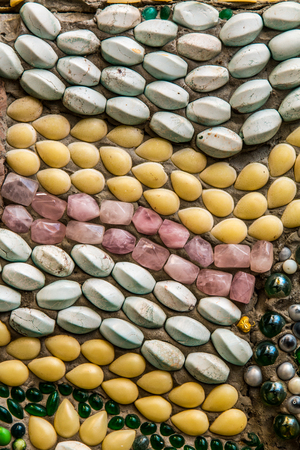 Temple Thailand, Wat Pra Son Keaw Buddhism decorated with colorful ceramic in Petchaboon Thailand, Unseen Buddhism crafts religions handwork on fancy color glass and ceramic tiles decoration.の写真素材