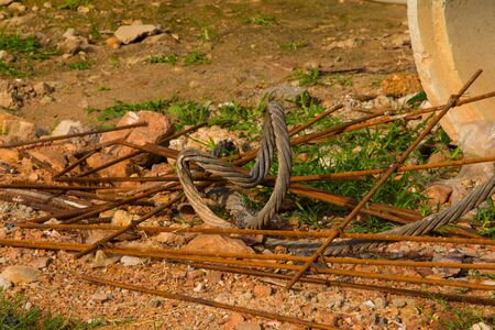 Concrete construction ,  urban road street projectの写真素材