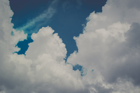 Beautiful sky and clouds cover the sun.の写真素材
