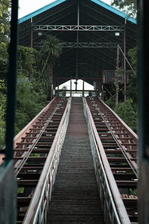 vintage railroad tracksの写真素材
