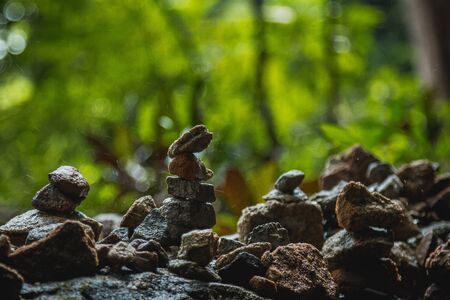 concept of balance and harmony. rocks on the natureの写真素材