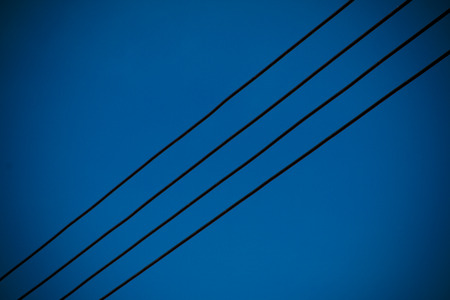 Beautiful electric pole, sky backgroundの写真素材