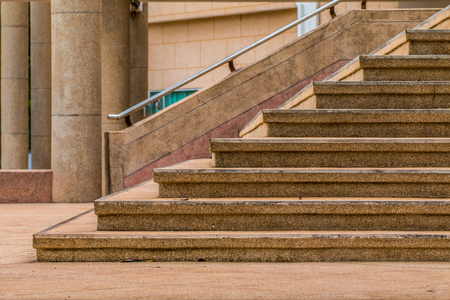 abstract stairs in the city, Cement stairs,wIde stone stairwaywide stone stairsの写真素材