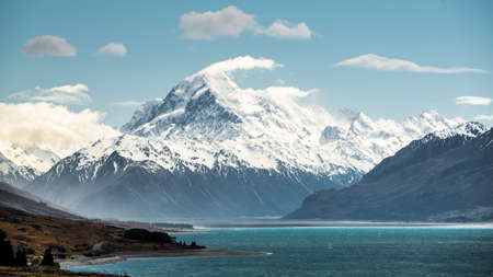 mountain scene and lakeの写真素材