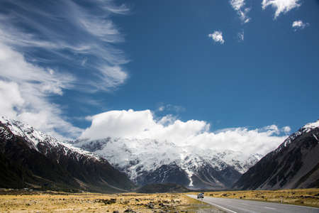 road to the hillの写真素材