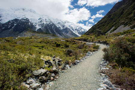 mountain landscape with trackの写真素材