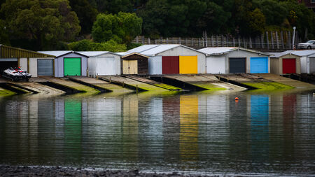 garage reflectedの写真素材