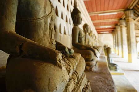 old Buddha no hand in the templeのeditorial素材