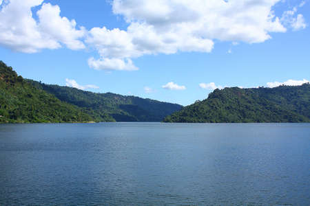 Atmosphere above the reservoir の写真素材