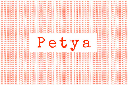 The Petya and binary code. the Petya and ransomware concept Securityの写真素材
