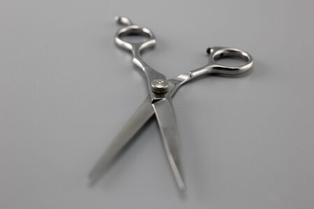Barber scissors for barbers Can be cut for both men and women.の写真素材