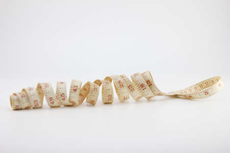 Tape measure for garment Put on a white background.