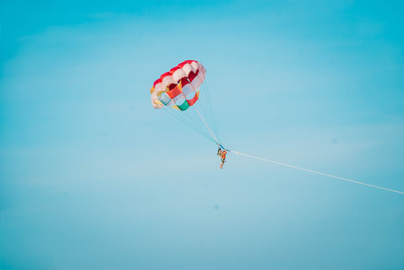 Parachuting is very excited