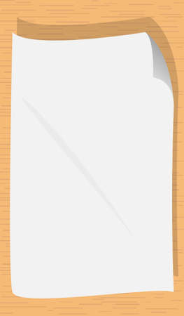 Vector A4 paper on the wood table background for copy space (vertical)のイラスト素材