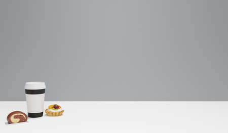 3D rendering modern wooden furniture full collection in the space room and wooden wallの写真素材