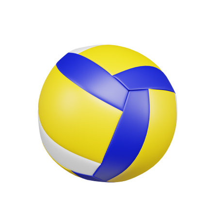3D render volleyball isolated on white backgroundの写真素材