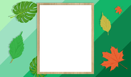 Natural concept vector copy space illustration , blank green nature backgroundのイラスト素材