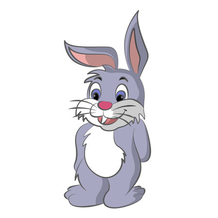 Rabbit cartoon vector design on white backgroundのイラスト素材