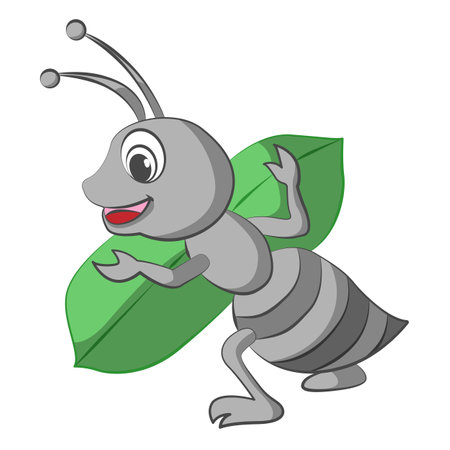 Ant cartoon vector design on white backgroundのイラスト素材