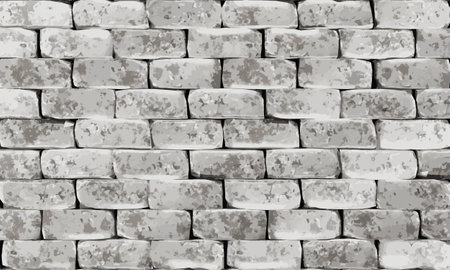 White brick wall texture vector background. closeup brick wall surface 2のイラスト素材