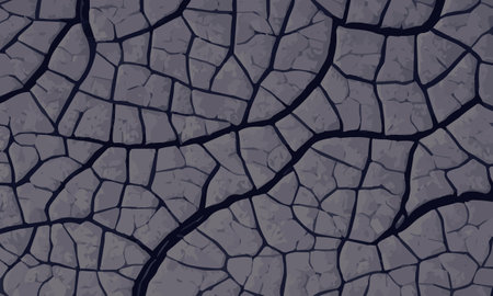Closeup broken gray soil background , Bad dry environment vector wallpaper concept 2のイラスト素材