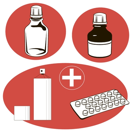 medical set. vector illustrationのイラスト素材