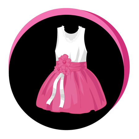 Fashion Vector Illustration. Stylish dress icon. Elegant outfitのイラスト素材