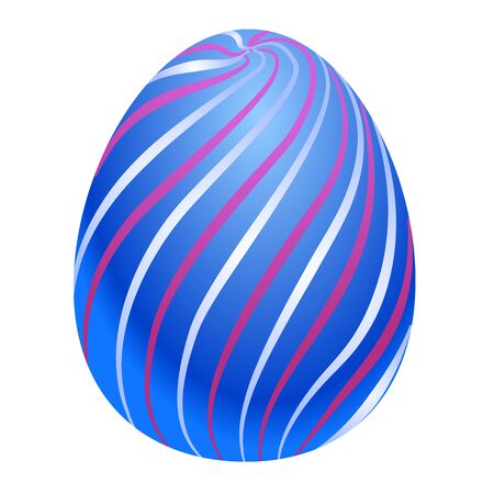 Colored Easter egg. Vector illustration isolated on white background. Clipart for the holiday design and cardsのイラスト素材