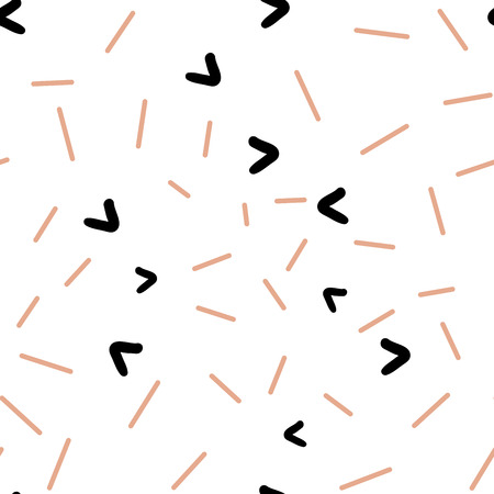 Vector seamless pattern with geometric elements on a white background. Backdrop with angles and lines for your designのイラスト素材