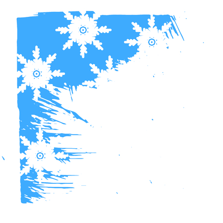 Winter background with snowflakes for greeting card or invitation. Merry Christmas and Happy New Year design element. Vector illustrationのイラスト素材