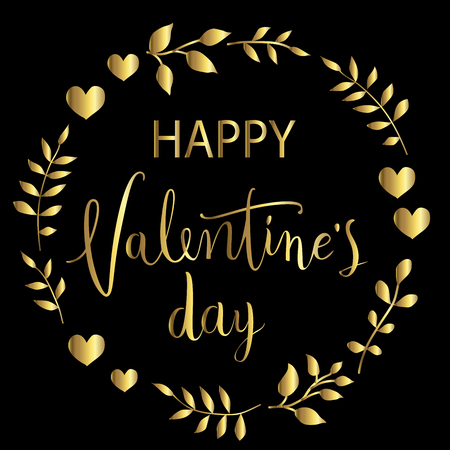 Happy Valentines Day card. Perfect for holiday. Flat stylish design. Vector illustrationのイラスト素材